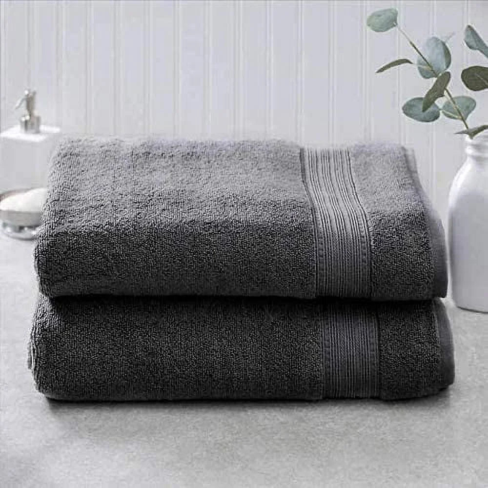 Charisma Luxury Bath Sheet, Hand Towel & Washcloth Set - 6 Pieces (Dark Grey)