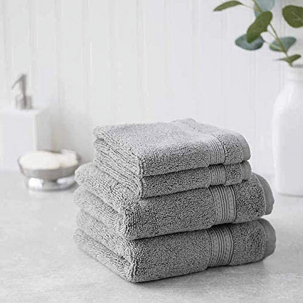 Charisma Luxury Bath Sheet, Hand Towel & Washcloth Set - 6 Pieces (Dark Grey)