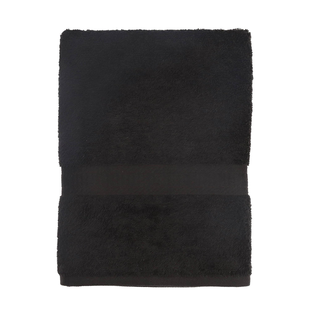 Mainstays Basic Bath Collection - Single Bath Towel, Solid Rich Black